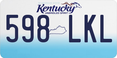 KY license plate 598LKL