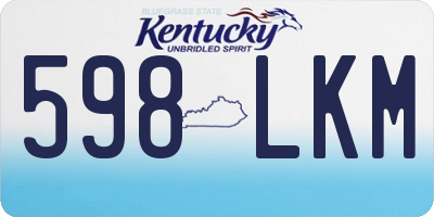 KY license plate 598LKM