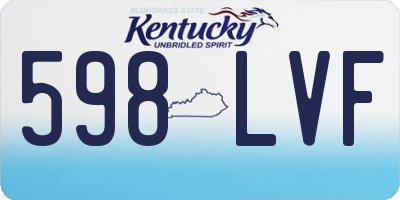 KY license plate 598LVF