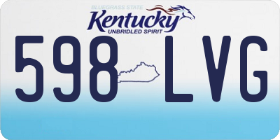 KY license plate 598LVG