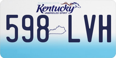 KY license plate 598LVH