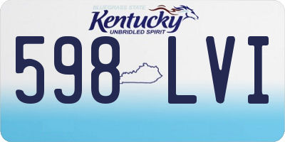 KY license plate 598LVI