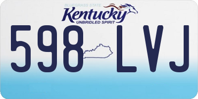 KY license plate 598LVJ