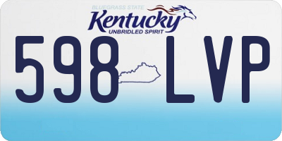 KY license plate 598LVP