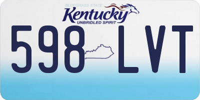 KY license plate 598LVT