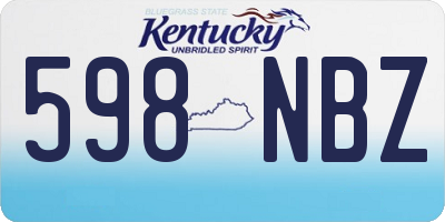 KY license plate 598NBZ