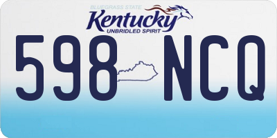KY license plate 598NCQ