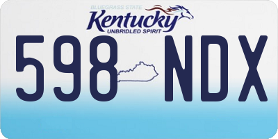 KY license plate 598NDX