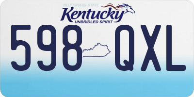 KY license plate 598QXL