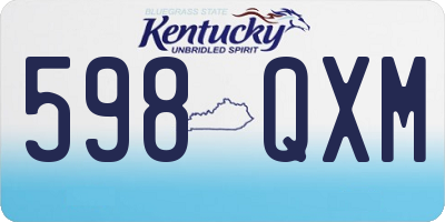 KY license plate 598QXM