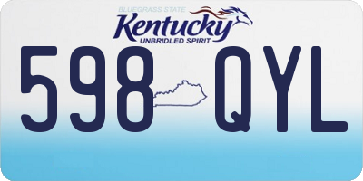 KY license plate 598QYL