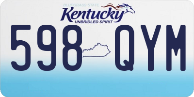 KY license plate 598QYM