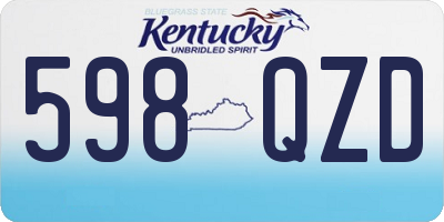 KY license plate 598QZD