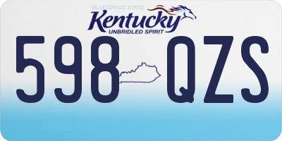 KY license plate 598QZS