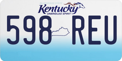 KY license plate 598REU
