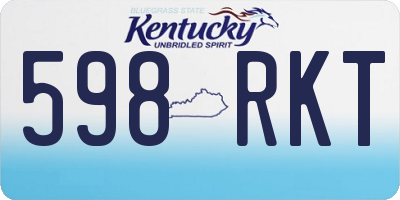 KY license plate 598RKT