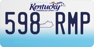 KY license plate 598RMP