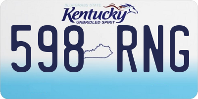 KY license plate 598RNG