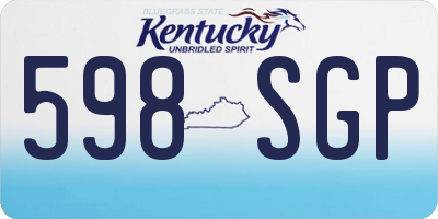 KY license plate 598SGP