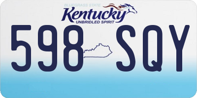 KY license plate 598SQY