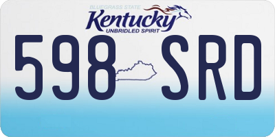KY license plate 598SRD