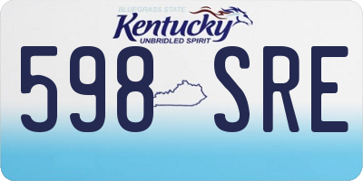 KY license plate 598SRE