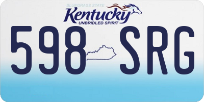 KY license plate 598SRG