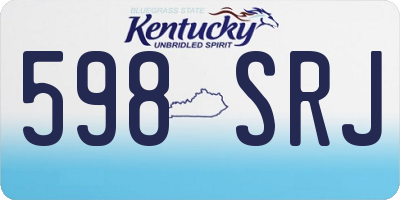 KY license plate 598SRJ