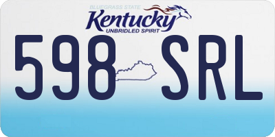 KY license plate 598SRL
