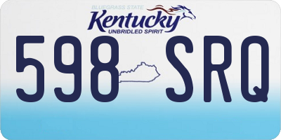 KY license plate 598SRQ