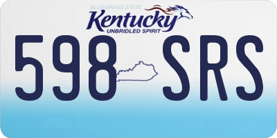 KY license plate 598SRS