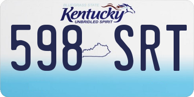 KY license plate 598SRT