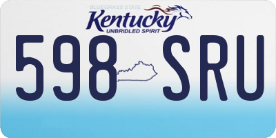 KY license plate 598SRU