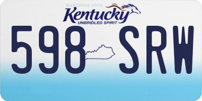 KY license plate 598SRW