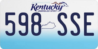 KY license plate 598SSE