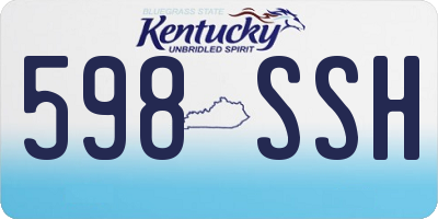 KY license plate 598SSH
