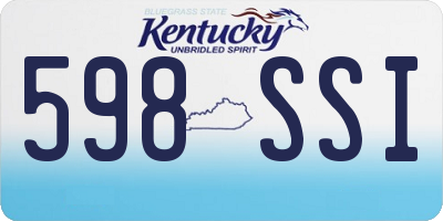 KY license plate 598SSI