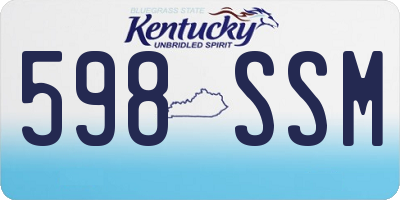 KY license plate 598SSM