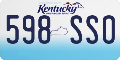 KY license plate 598SSO