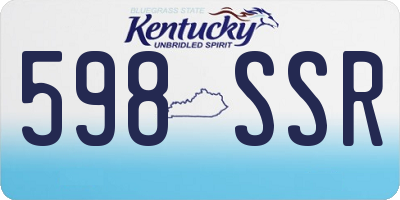 KY license plate 598SSR