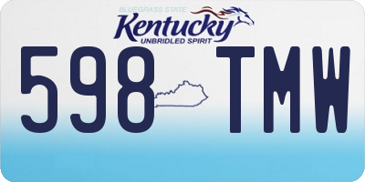 KY license plate 598TMW
