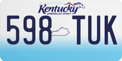 KY license plate 598TUK