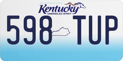 KY license plate 598TUP