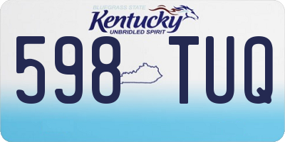 KY license plate 598TUQ