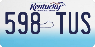 KY license plate 598TUS