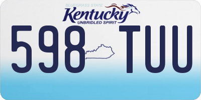 KY license plate 598TUU