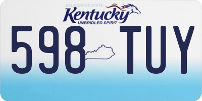 KY license plate 598TUY