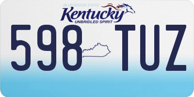 KY license plate 598TUZ