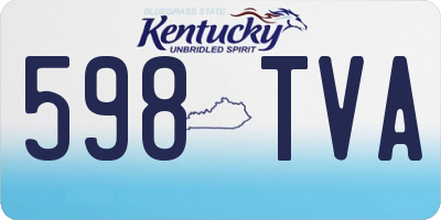 KY license plate 598TVA