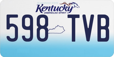 KY license plate 598TVB